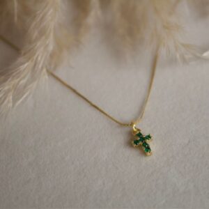 Collar Cruz verde